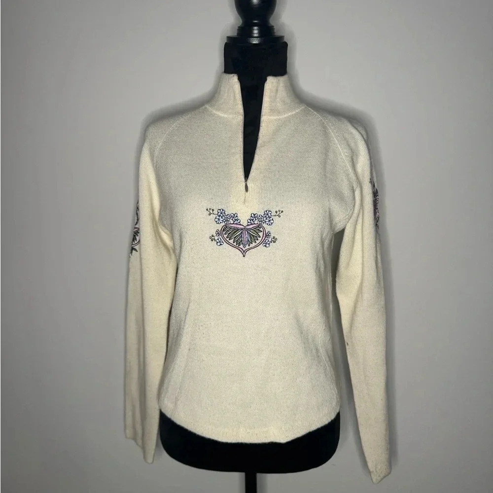 Vintage Cottage Core Obermeyer 1947 Signature Wool Blend Cardigan
